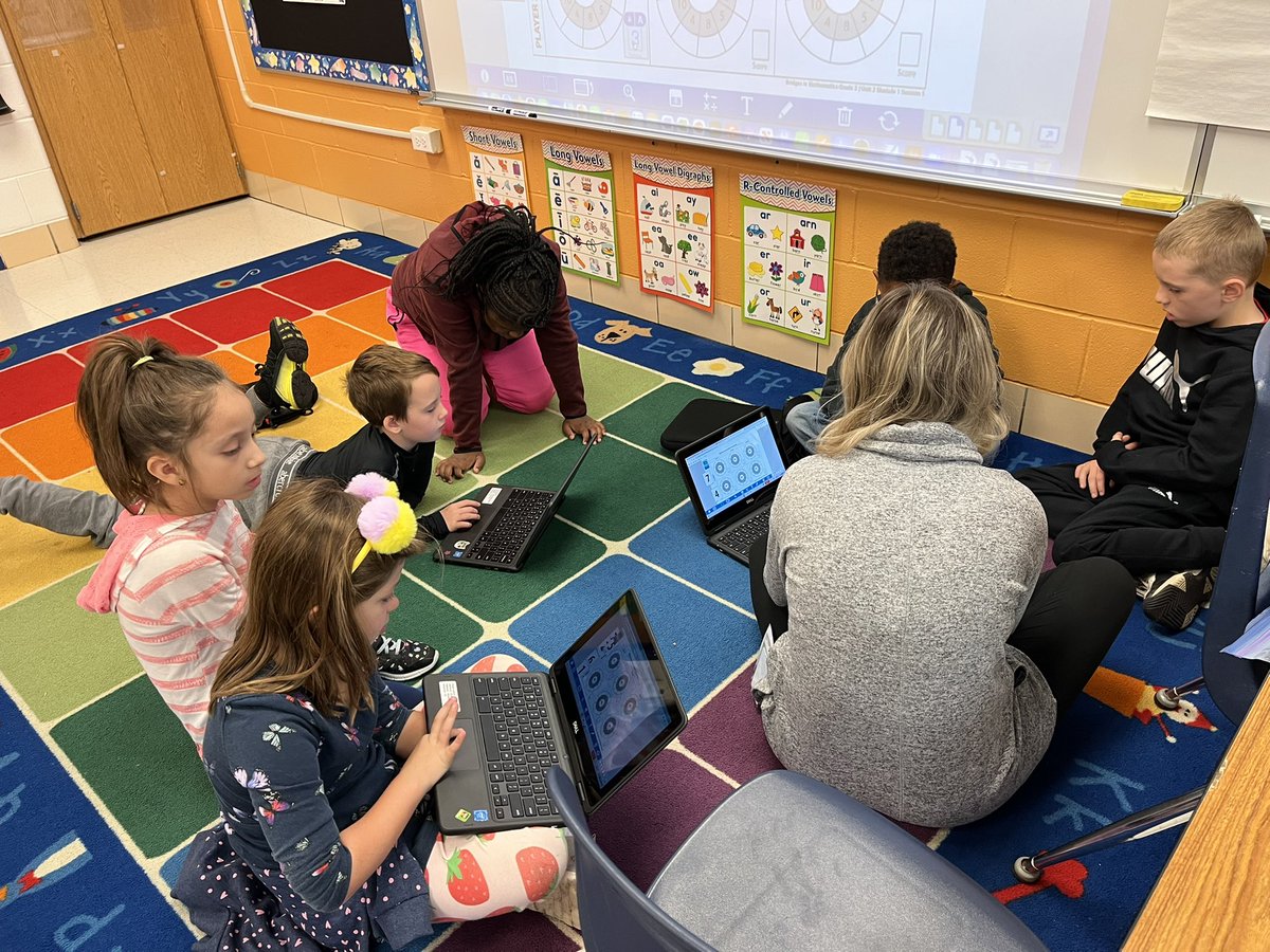 We love our Bridges Workplace games on our Chromebooks! This one is called, The Subtraction Wheel.