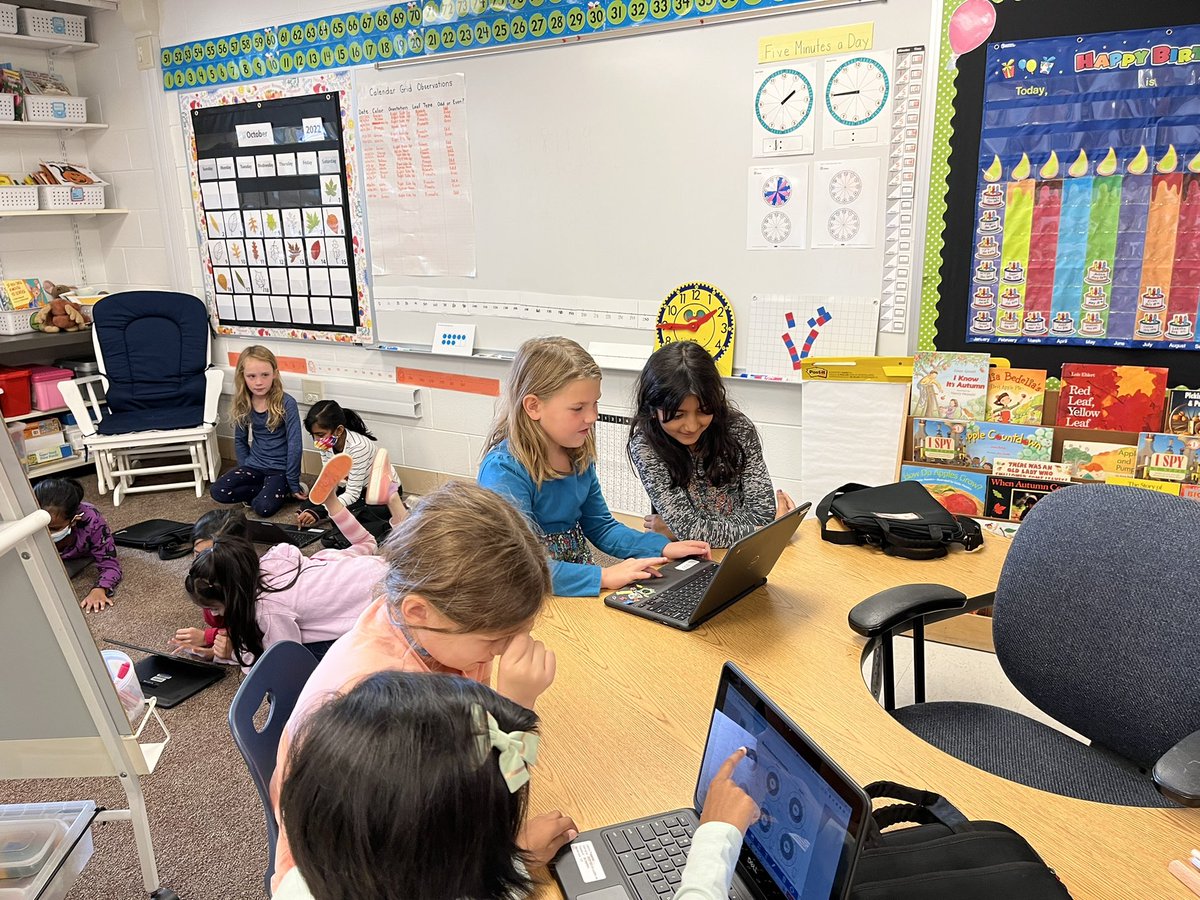 MrsCufaudeAV2's tweet photo. We love our Bridges Workplace games on our Chromebooks! This one is called, The Subtraction Wheel. https://t.co/LgWzthEoeN