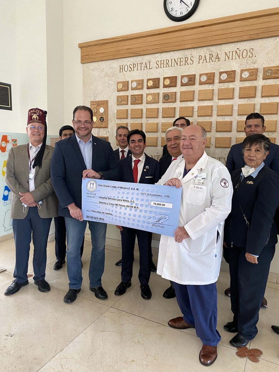 Queremos agradecer el generoso donativo recibido por parte de <a href="/yorkmexicomason/">York Grand Lodge of Mexico</a>  quienes efectuaron una donación dirigida a la compra de sillas de ruedas. 

Todas las aportaciones se ven reflejadas en más ayuda a nuestros pacientes de #Mexico y #Centroamerica