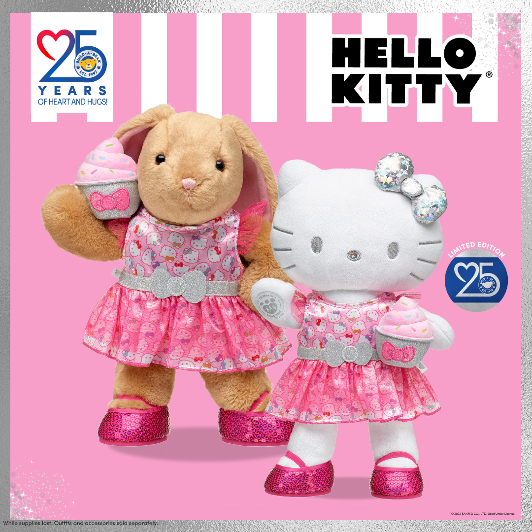 buildabear on X: NEW! Celebrate 25 years of Build-A-Bear with our limited  edition @hellokitty! Our silver 25th Celebration Hello Kitty plush makes a  sparkly addition to any fan and collector's lineup (UK