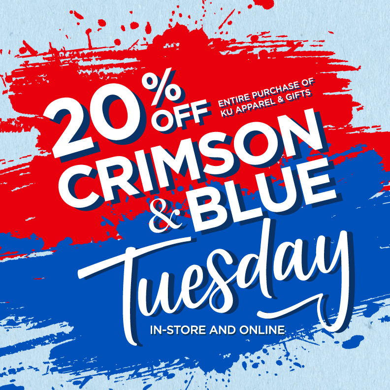 Shop this week's Crimson and Blue and receive 20% off you purchase!
