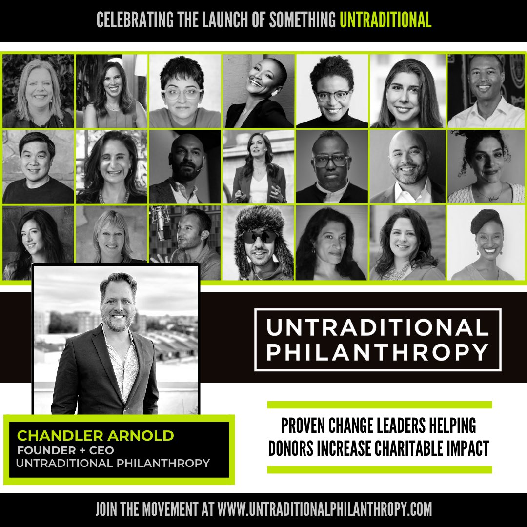 UnPhilanthropy's tweet photo. Launching today, @UnPhilanthropy is the only philanthropic advisory of its kind leveraging guidance from proven change leaders to help donors increase impact. Words can't express our thanks to so many. Follow for more exciting news soon! https://t.co/RHaAwsWbh4 https://t.co/PoEyEeMCTT