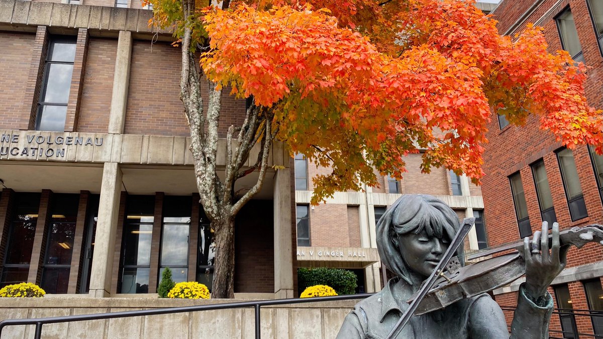 moreheadstate's tweet photo. Arguably the most vivid autumn colors in the 606 we’ve had in years! — Our campus gets a front-row seat.

💺🍁 💙💛

#MoreheadState #SOARHigher #Homecoming
#Fall #October #Appalachia https://t.co/QVKCgOA9Ky