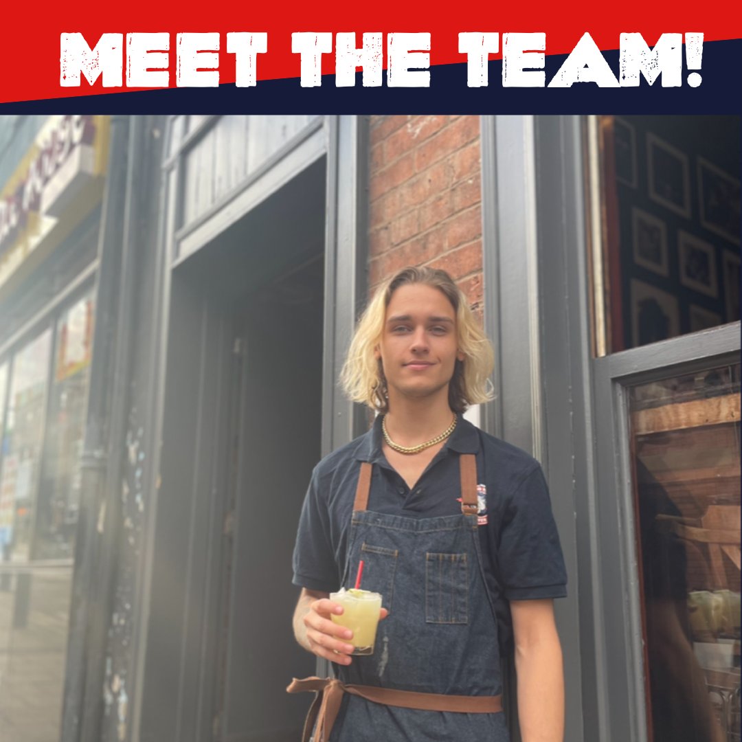 Meet Morgan, one of our bartenders based here in Leeds! 😎

⚡Morgan's favourite drink: Tommy's Margarita
⚡Morgan's favourite song to listen to on a shift: Sockets by Slaves

Swing by &amp; ask him for a recommendation!