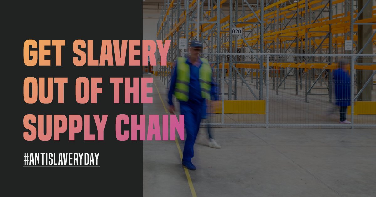 IJMUK's tweet photo. This #AntiSlaveryDay, we're calling on the @govuk UK Government to ban the import of all products tainted by #forcedlabour and modern #slavery. 👟👖🦐🍫
Together with a coalition of UK charities we say it’s #TimeToStopSlavery.
Join us. Sign our petition: https://t.co/y4lwAPDnYO https://t.co/Jce3Nk2UGl