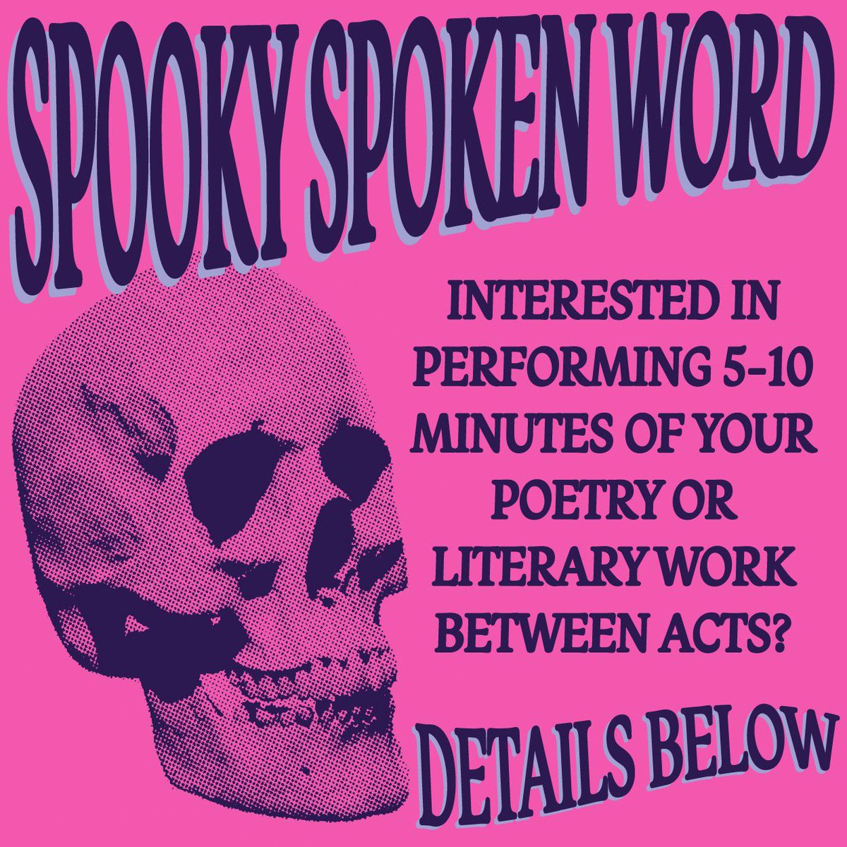 Find the form linked in our bio to sign up and share your written work between acts at our Spooky Sounds Coffee House this Friday, October 21st! 

🎃Spooky themes suggested but not required🎃