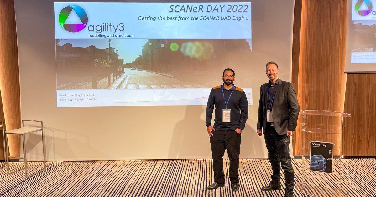 Agility3Sim's tweet photo. SCANeR Day is underway, and we’re showing the audience how, using our expertise in #3Dsimulation environments, they can get the very best out of the UXD Engine, for autonomous vehicle development and more. https://t.co/NQgN8knYO2

#SCANeR #AVSimulation #3Dvisualisation https://t.co/mdjEOhIDFS