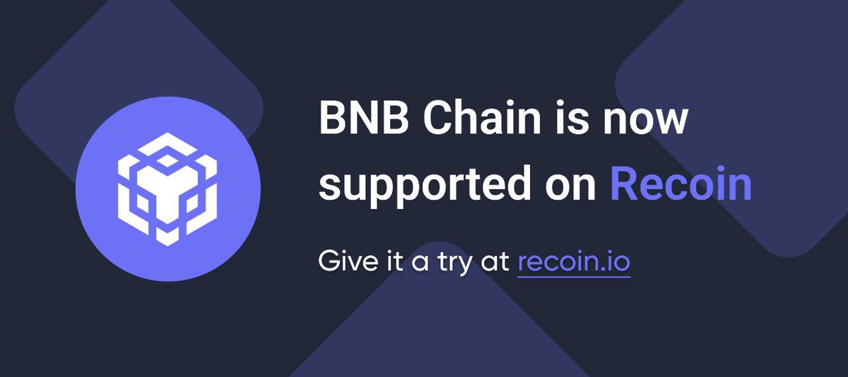 The #BNBChain is available on Recoin!

Connect your #BNB wallet to visualize your portfolio and staking rewards.