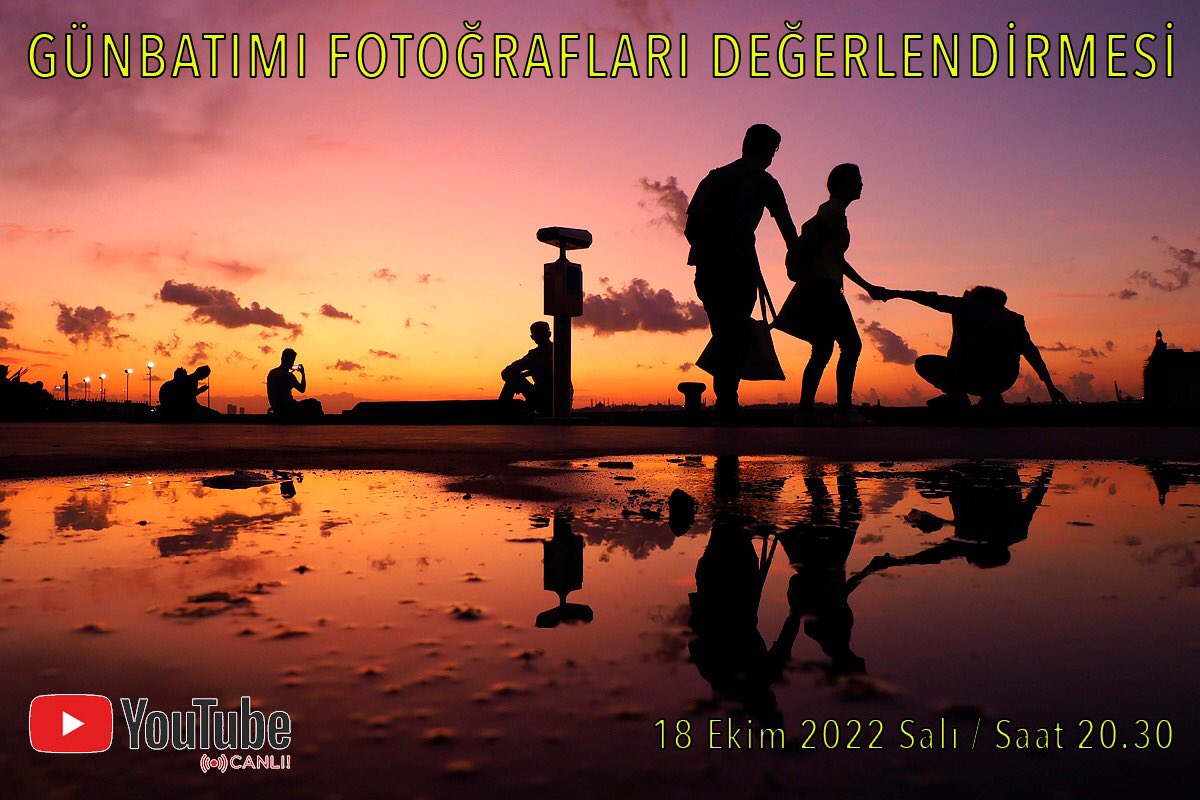 Yol, yol'dur... YouTube Kanalında Canlı Yayın

Fotoğraf Değerlendirme:
18 Ekim 2022 Salı / Saat 20:30

Geçtiğimiz hafta @yol_yoldur Instagram hesabında #yolyoldur_gunbatimi etiketiyle paylaşılan fotoğrafları konuşuyoruz.
Canlı yayın linki: youtu.be/7bzG2w4QGKQ