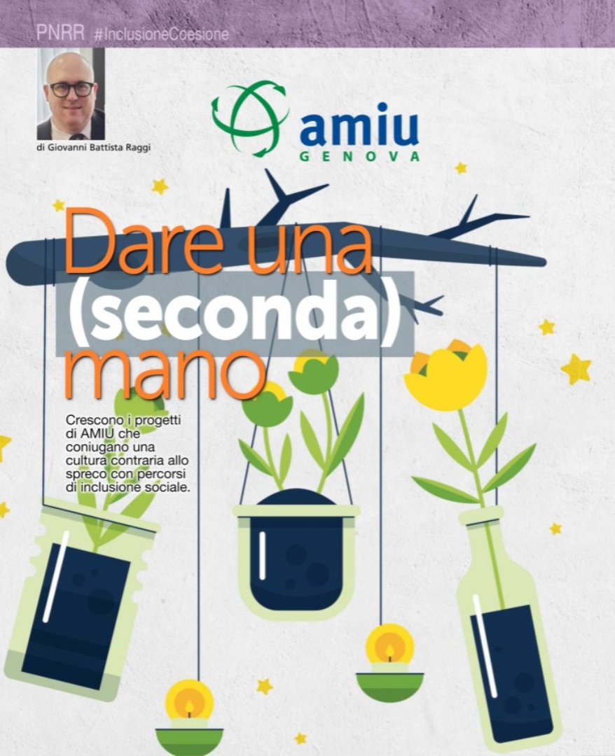 Centri del riuso e laboratori creativi: le 'best practice' di <a href="/AmiuGenova/">Amiu Genova</a> oggetto di un interessante articolo su #GenovaImpresa a cura del Presidente Giovanni Battista Raggi <a href="/GbRaggi/">Giovanni Battista Raggi</a> .
Leggi l'articolo alle pagine 28-29.
lnkd.in/dDH-mHuf
#genova #recycle