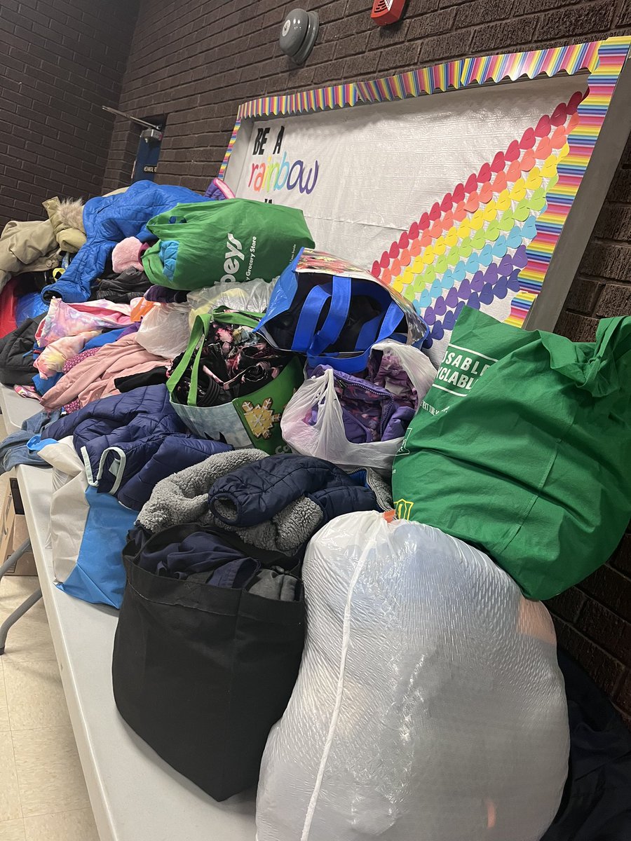 Thank YOU families of Newtown Elementary for your generous donation of coats for <a href="/VOCMCares/">VOCM Cares Foundation</a> Coats for Kids! We could hardly get all the coats inside  the vehicle. <a href="/NLESDCA/">NLESD</a>