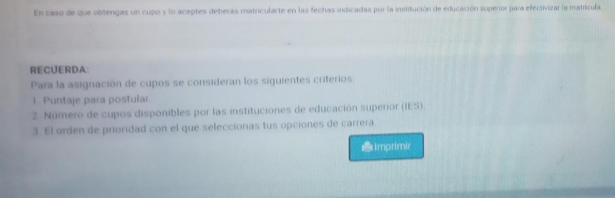 ArielMG03's tweet photo. ¿Porque su subsecretaria dice que la asignación tuvo otro orden? 
@amontalvoch 
Mérito Académico
Vulnerabilidad, pobreza extrema Bachilleres
Hay un doble discurso de @EduSuperiorEc 
#admision2022 #senescyt #Ecuador
@LassoGuillermo @Gamavisionecu @teleamazonasec @radiolacalle https://t.co/zbY1On4XYO