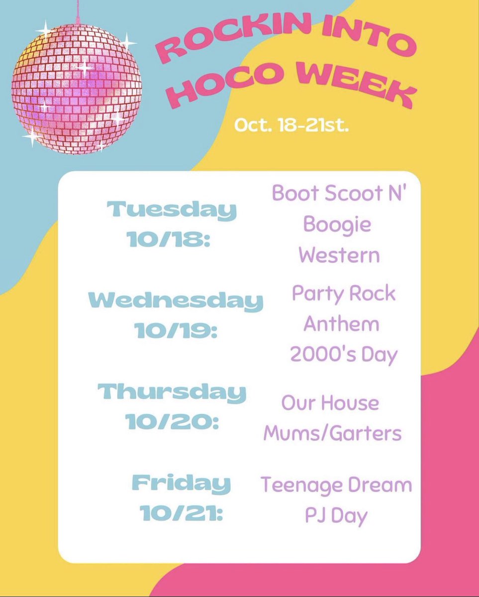 Make sure EVERYONE is dressing up!!! We need all the school spirit we can get this week. GO FALCONS #TCOD