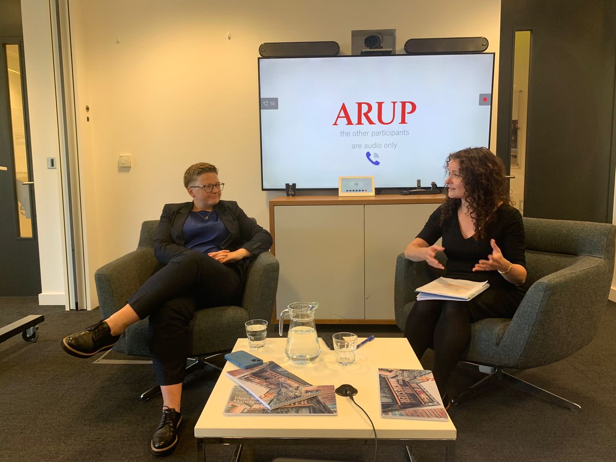 Great discussion yesterday with ⁦@bevcraig⁩ and the Manchester ⁦@ArupUK⁩ staff. Sharing our ‘Ideas for Manchester’, as professionals but more importantly citizens of Manchester. Inclusive places, circular economy and accessibility were top topics.