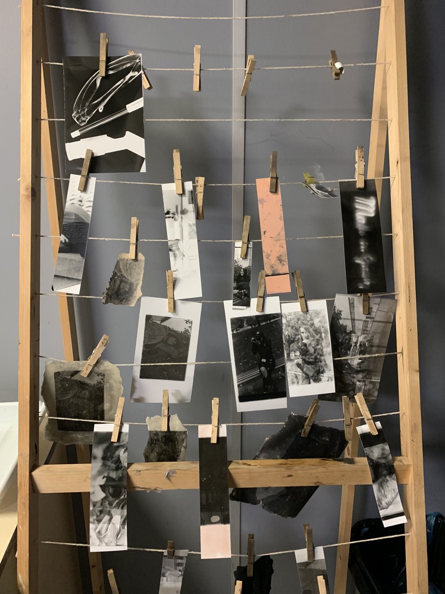 Some fabulous Dark Room printing &amp; liquid emulsion printing on wood today from our Level 3 Year 1 students <a href="/GI_ESTV/">ESTV Media & Photo</a> <a href="/adam_phillips4/">Adam Phillips</a> #photography #darkroom #darkroomphotography #printing #negatives #liquidemulsion