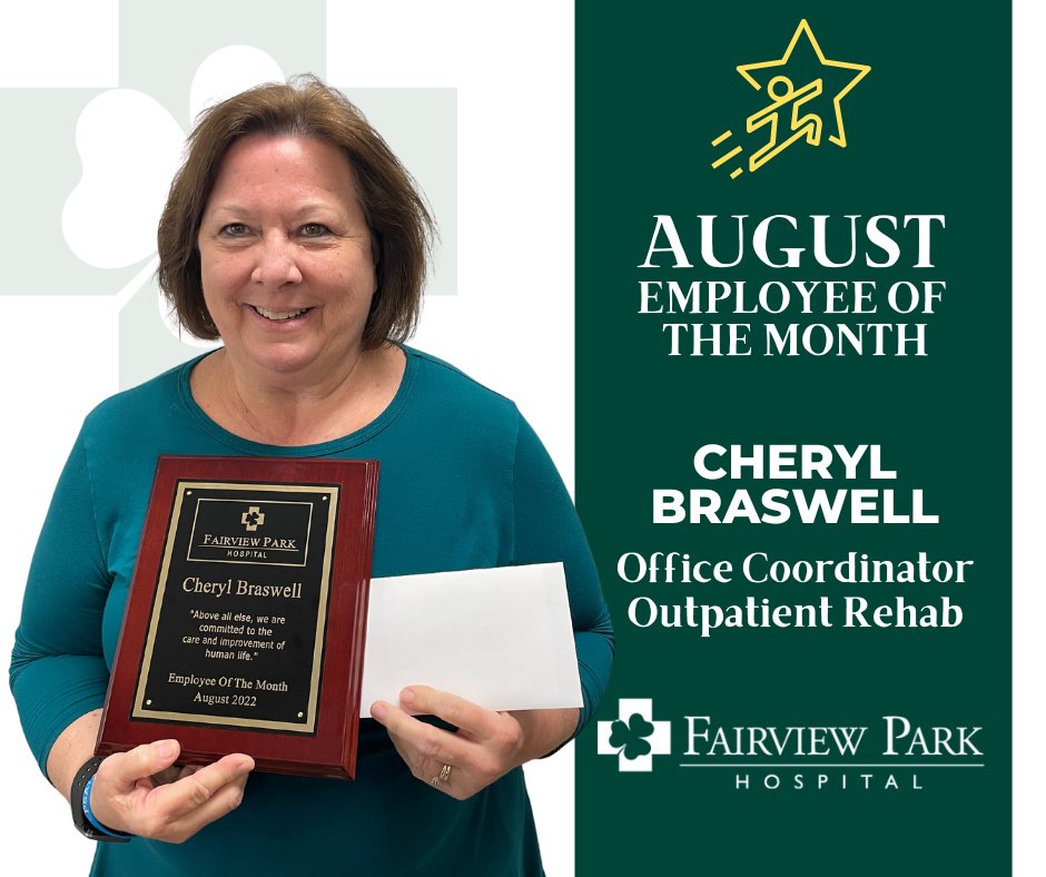 FPHospital's tweet photo. Congratulations to our August Employee of the Month, Cheryl Braswell! https://t.co/yvGsfHzrT8