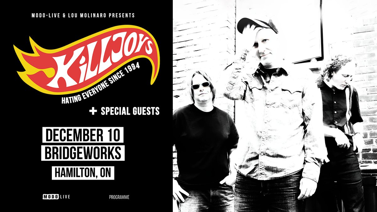 JUST ANNOUNCED: <a href="/__TheKilljoys/">The Killjoys</a> are coming to Hamilton's <a href="/bridgeworksca/">Bridgeworks</a> on Dec 10th! ⚡Tickets go on-sale Thursday Oct 20th at 10am! Tickets: bit.ly/Killjoys-HAM 🎟️
#TheKilljoys #Concerts #HamOntMusic #HamOnt #Hamilton #HamiltonOntario #BridgeworksHamilton