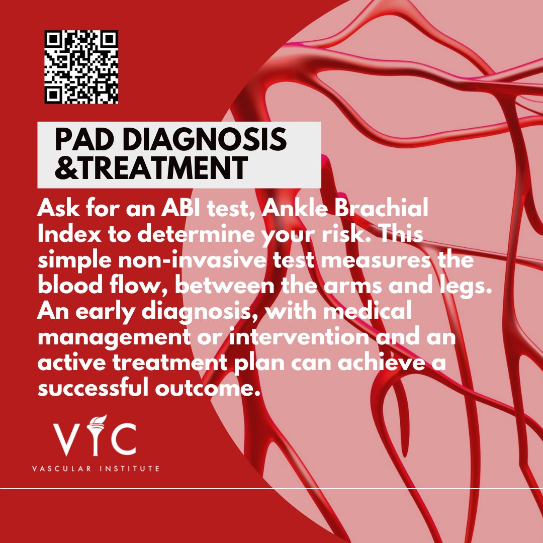 A non-invasive ultrasound exam can help diagnose if you have PAD.
#VICOctober #VIC #VICVascular #Veins #Endovascular #ArteryDisease #FLOW #VascularSurgery #VaricoseVeins #PAD #CAS #RAS #Aneurysm #Arterial #CLI #CLIFighter #Carotid #Peripheral #Renal #Atherosclerosis #Plaque
