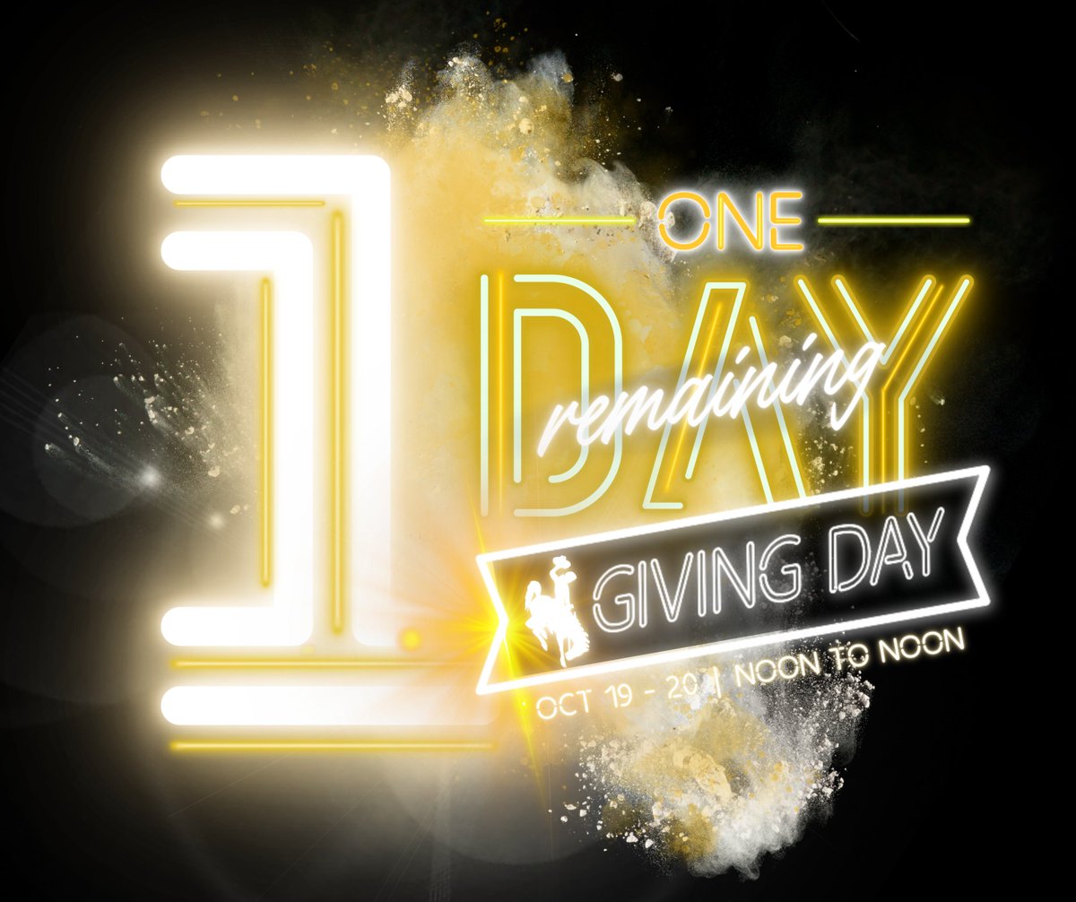 A journey of a thousand miles begins with a single step—you can help Wyoming’s UW Casper students take that step during the Big Give. Giving Day 2022 begins tomorrow at noon! Give at uwyo.edu/givingday and then look for the UW Casper Student Assistance link.  #uwgivingday