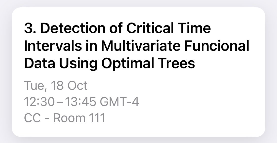 crismolerorio's tweet image. Happy to be attending #INFORMS2022. I’ll be presenting my work on #optimaltrees and #functionaldata today! Join us if interested! @needs_project @unisevilla @imus_us