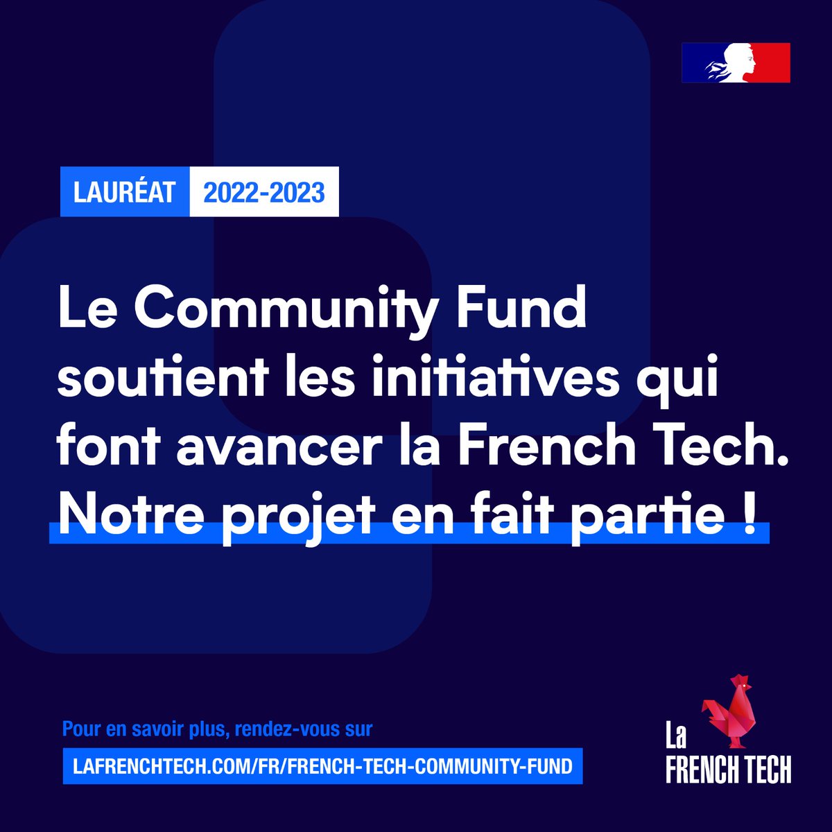 Very proud to announce that <a href="/tech_Dublin/">French Tech Dublin 🇮🇪</a> are part of the 129 projects laureates of the #FrenchTech  Community Fund 2022-2023! This funding will allow for French Health Tech startups to discover Ireland vibrant tech ecosystem 🇮🇪 #Healthtech #data