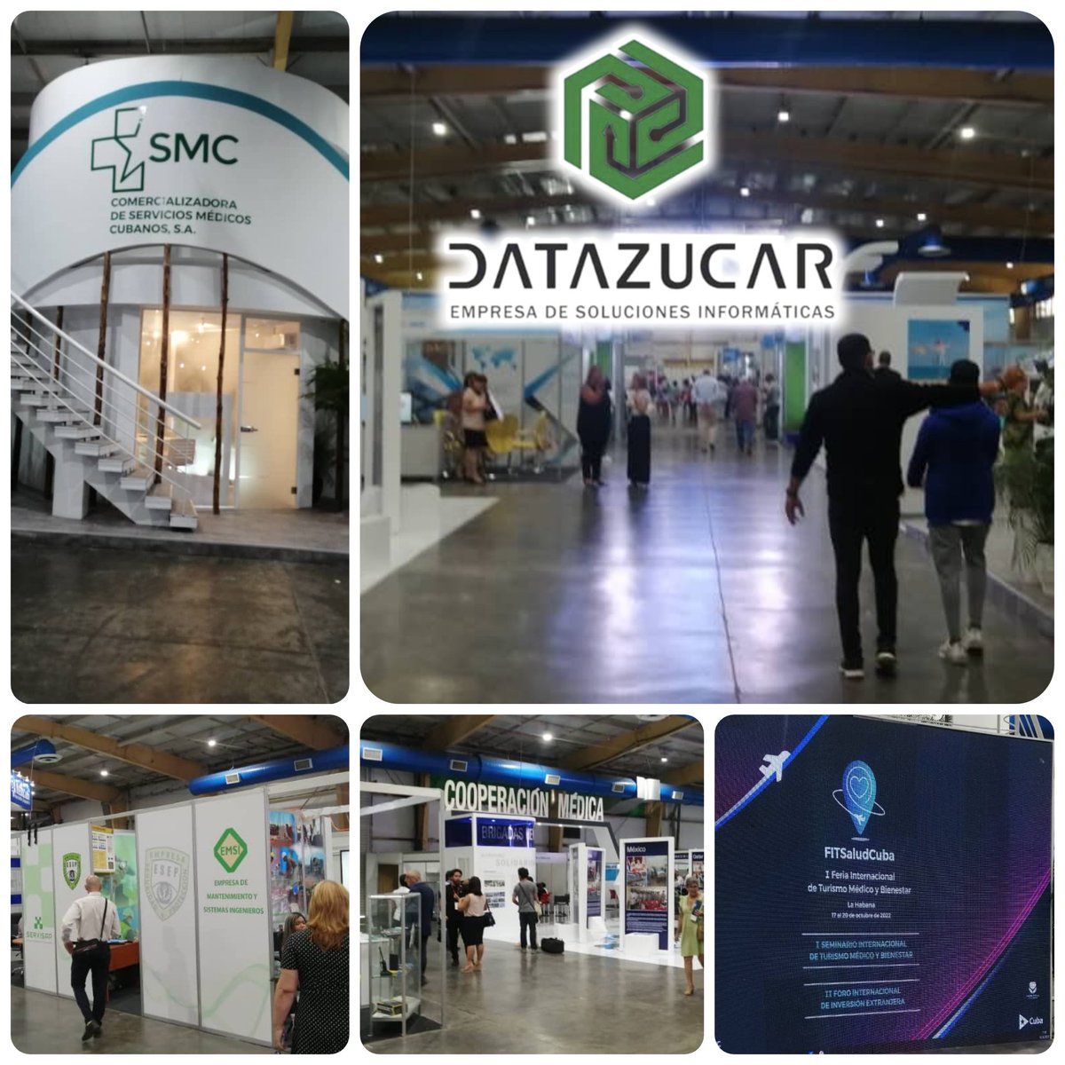 DATAZUCAR_'s tweet photo. Participa de @DATAZUCAR_ en la feria internacional médica y bienestar, formando parte de un proyecto de exportación con servicios médicos cubanos @SMC_SaludCuba. #DatazucarEsFuturo #DatazucarPresente #CubaEsSalud https://t.co/QLLYWTf0LH
