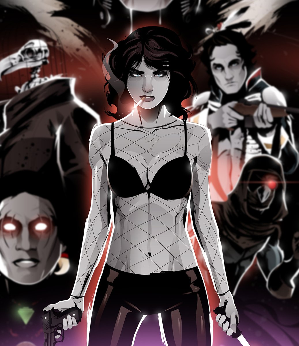 markreihill's tweet photo. #CoffinBound, (by dream team @DanPGWatters &amp; #DaniStrips) is one of the best series I've ever read. The character design, artwork and story is absolutely flawless! 

I felt compelled to do this piece when the book first dropped...
(I even did a mock-up with the branding) https://t.co/SFoCdtUbAZ