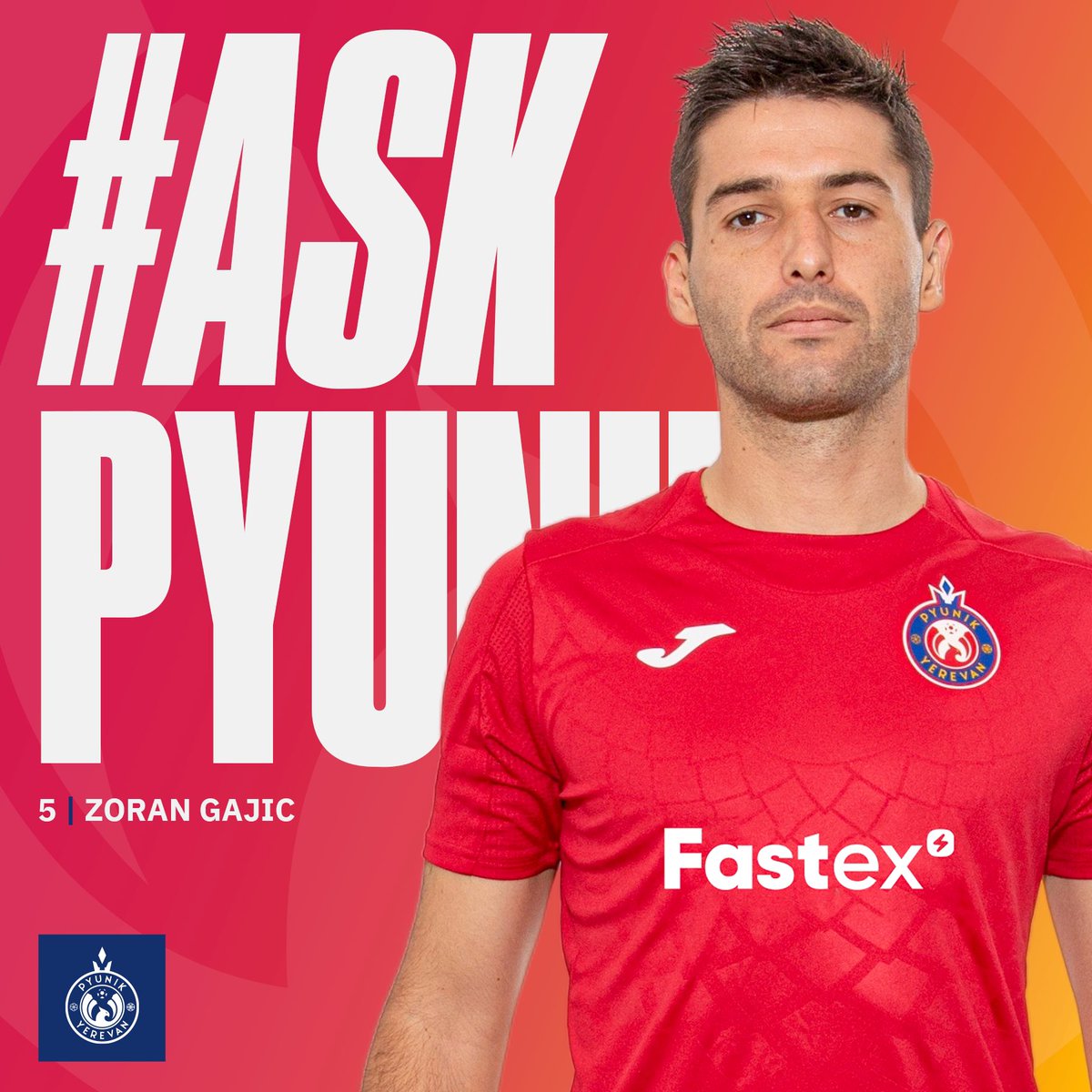 FC_Pyunik's tweet photo. You really enjoyed first #AskPyunik and our champion Zoran Gajic will be our second guest. Write your questions under this post and the best of them will get into the video.
The author of the most interesting question picked by Zoran will be awarded a special prize! https://t.co/JNrfxELowy