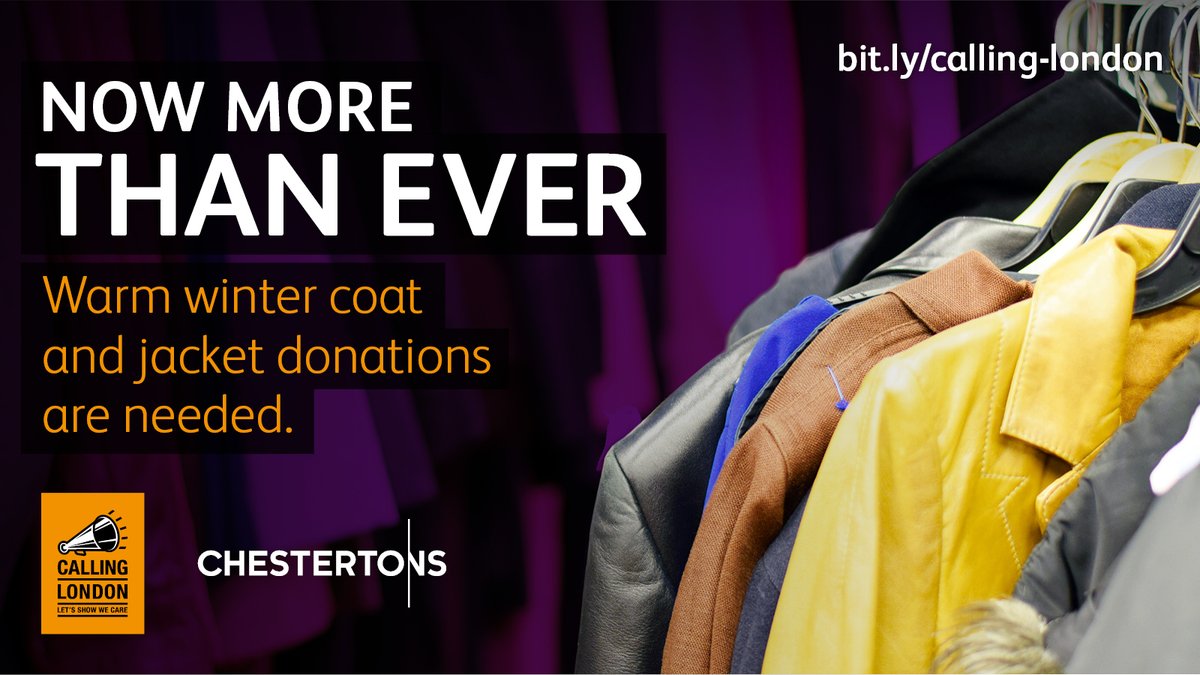 Chestertons's tweet photo. Our Winter Coat Drive is back! 🧥💜

For the 9th year, we're opening up our London branches as drop-off points for your coat and jacket donations. Find out how you can help 👉 https://t.co/orNe2HOogl

#TeamChestertons #CallingLondon #CoatDrive #Homelessness #Poverty #London https://t.co/WMkn2ViZM0