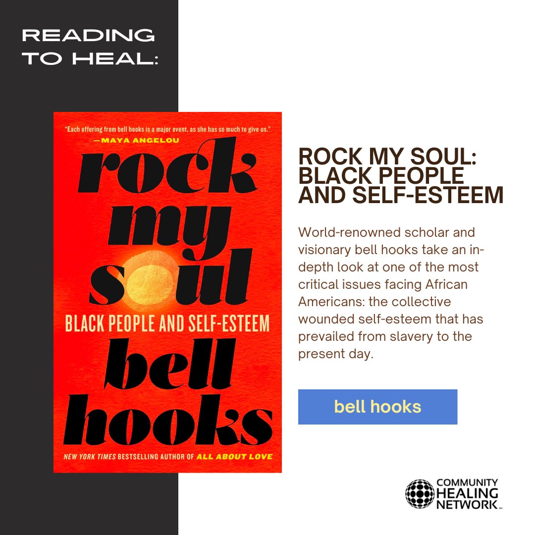Each page of Rock My Soul by the late bell hooks breaks through the relationships Black people have with self-esteem. 💙 What books would you add to the Community Healing Essential Reading List and why? Let us know below!