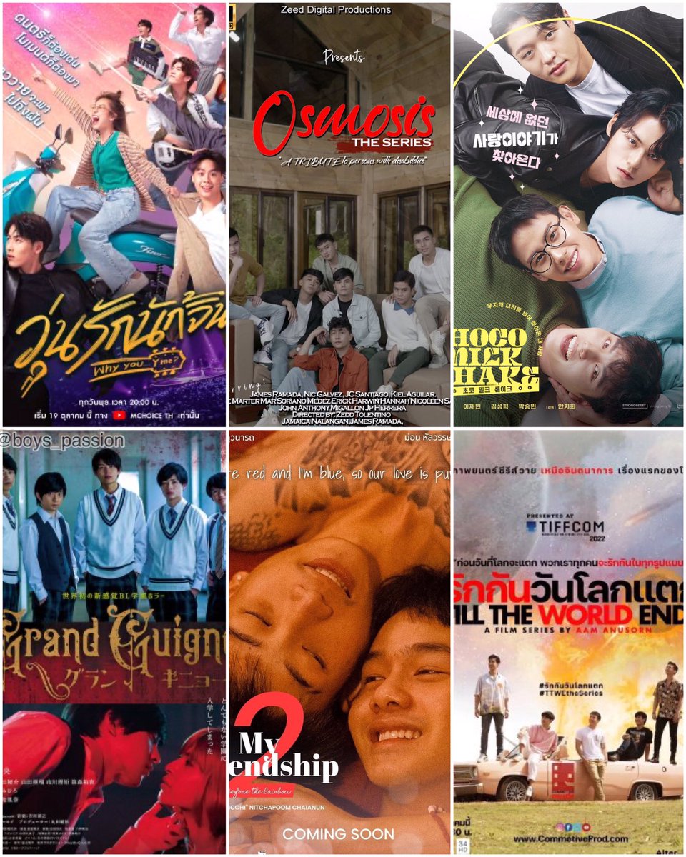 boys_passion's tweet photo. 🔹#NewBLSeries #October P 4
🇹🇭19 #WhyYouYMe MChoiceTh YT
🇹🇼21 #Osmosis Zeed Digital YT
🇰🇷25 #ChocoMilkShake Strongberry
🇯🇵28 #GrandGuignolMovie JP Theater
🇹🇭29 #TillTheWorldEnds Commetive Prod
🇹🇭29 #MyFriendShip2 Wayufilm
🔹World
🇺🇸21 #MyPoliceman USA Theaters, Nov 4 Prime Vidéo https://t.co/sCwsf8fJfO
