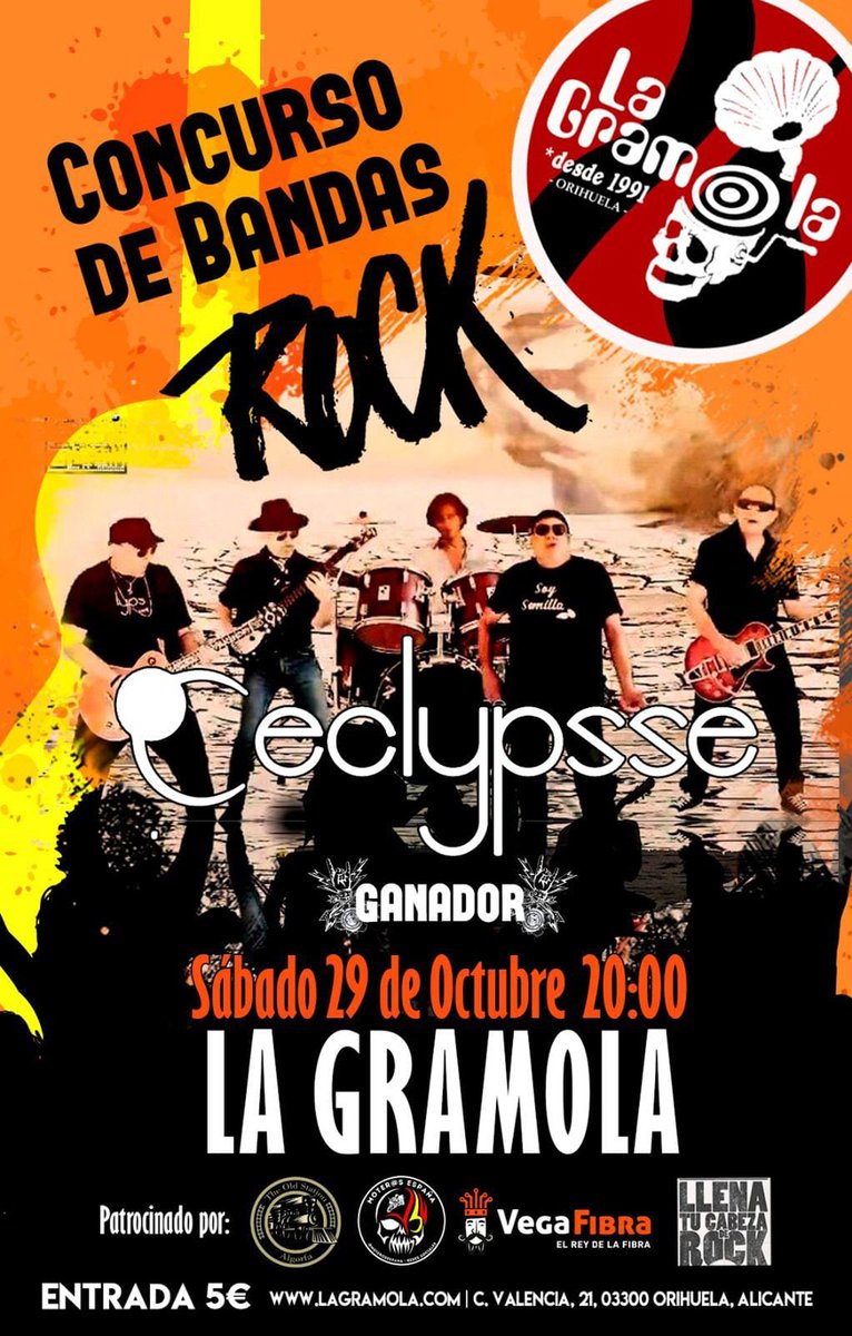 Esta vez, La Gramola-Orihuela apuesta por el producto autóctono. 

Las dos próximas bandas que pasarán por Orihuela son: <a href="/AlkayataOficial/">Alkayata</a>  (el sábado 22) y los murcianos Eclypse (el día 29). 

Entradas. 5€