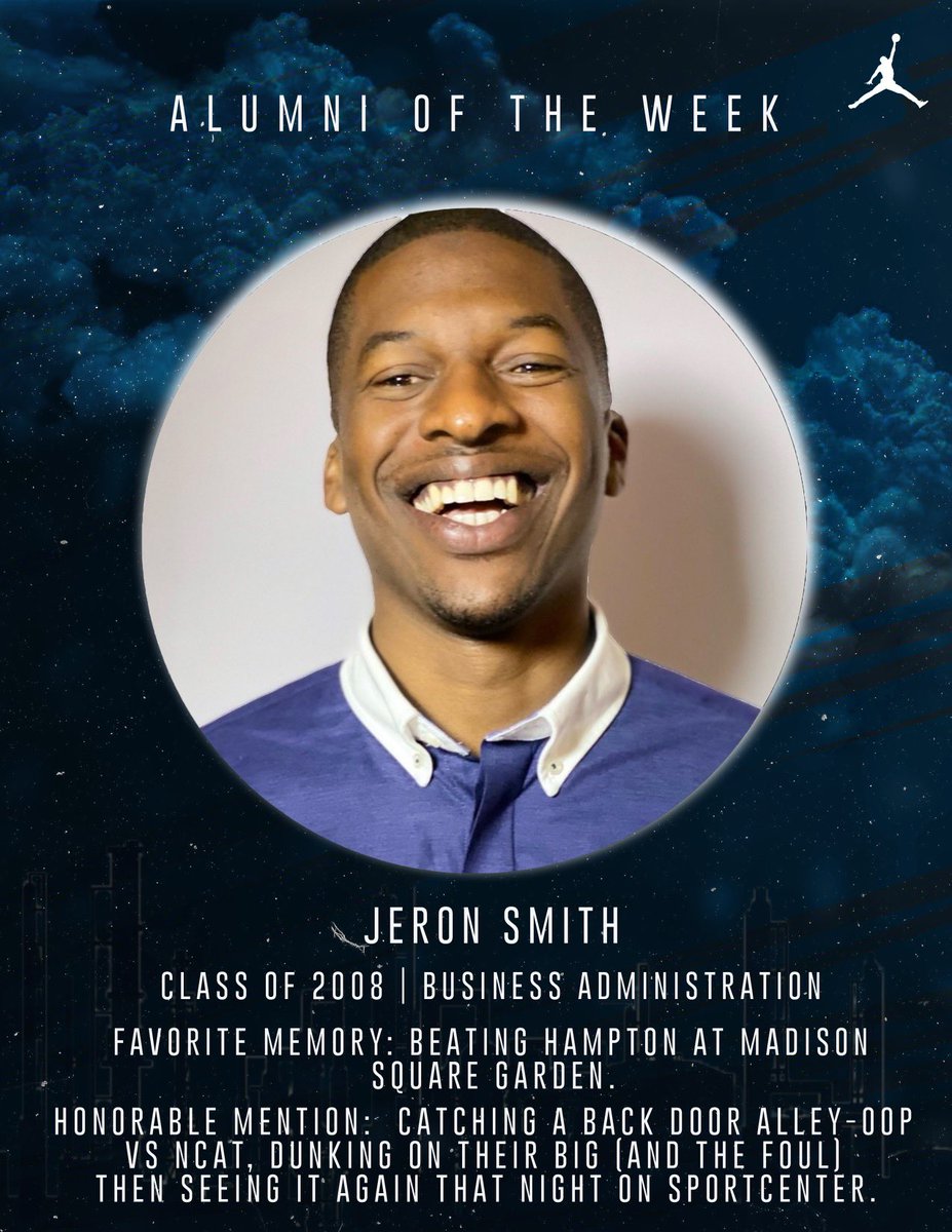 HUMensBB's tweet image. We are redefining Tuesday as #TraditionTuesday where we honor our distinguished MBB alumni each week. 

Our 1st honoree is @jeronsmith_ . Co-founder of @Heir_Company , with previous experiences @Nike , @BarackObama , and @SC30inc - Jeron is on the cutting edge.