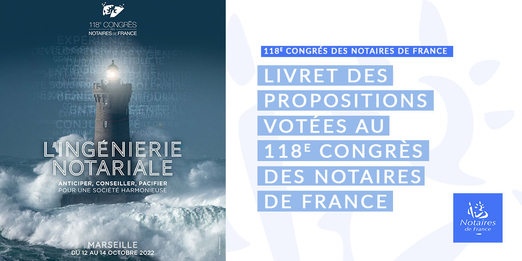 Retrouvez toutes les propositions d’amélioration du #droit et de la pratique professionnelle du 118e <a href="/CongresNotaires/">Association Congrès des Notaires de France</a> votées par les #NotairesdeFrance à #Marseille la semaine dernière. Elles seront relayées aux pouvoirs publics 👉 fr.calameo.com/read/005125198…