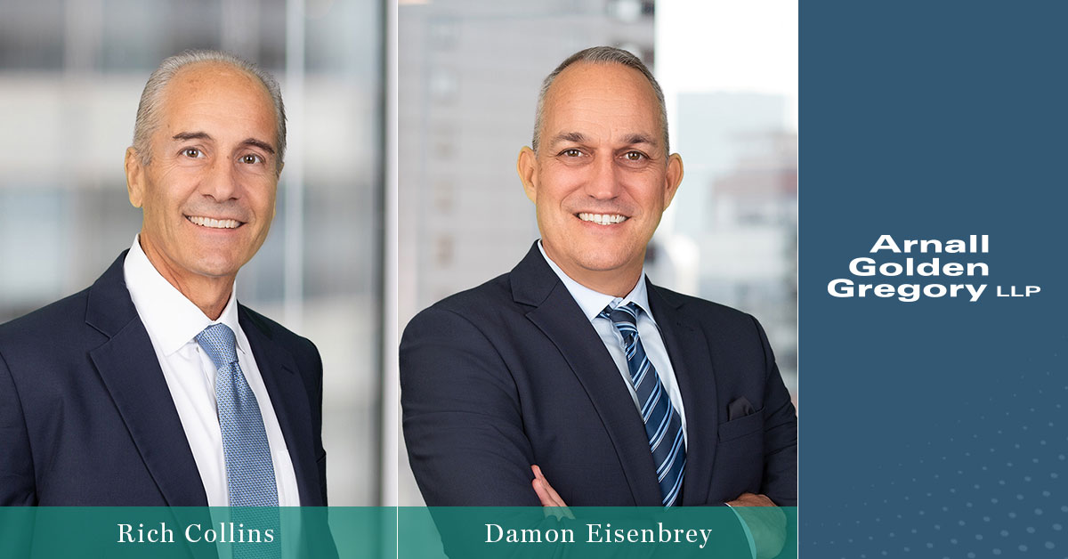 Learn more about AGG's new Healthcare Litigation partners <a href="/rich55collins/">Rich Collins</a> and Damon Eisenbrey and our growing Healthcare Litigation practice in coverage provided by <a href="/DailyReport/">Daily Report</a> and <a href="/Law360/">Law360</a>. agg.com/news-insights/…
