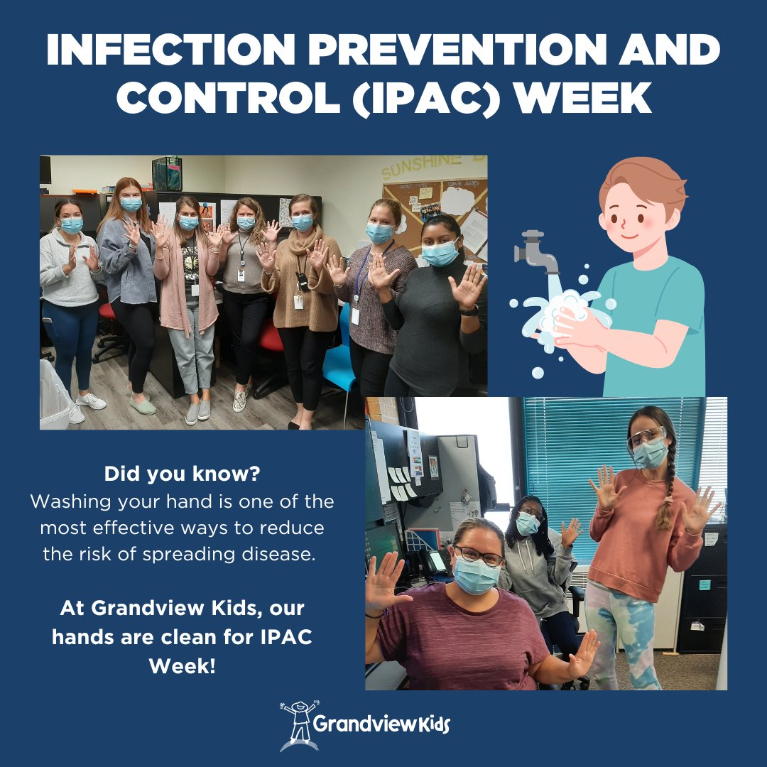 GrandviewKids's tweet photo. At #GrandviewKids, our hands are clean for Infection Prevention and Control (IPAC) Week!
The theme for #IPACWeek every year is “Infection prevention and control is safe health care for everyone, all the time.”
#IPACCanada #IPACGTA @IPACCanada @IPACGTA https://t.co/yloW5QO0Lg