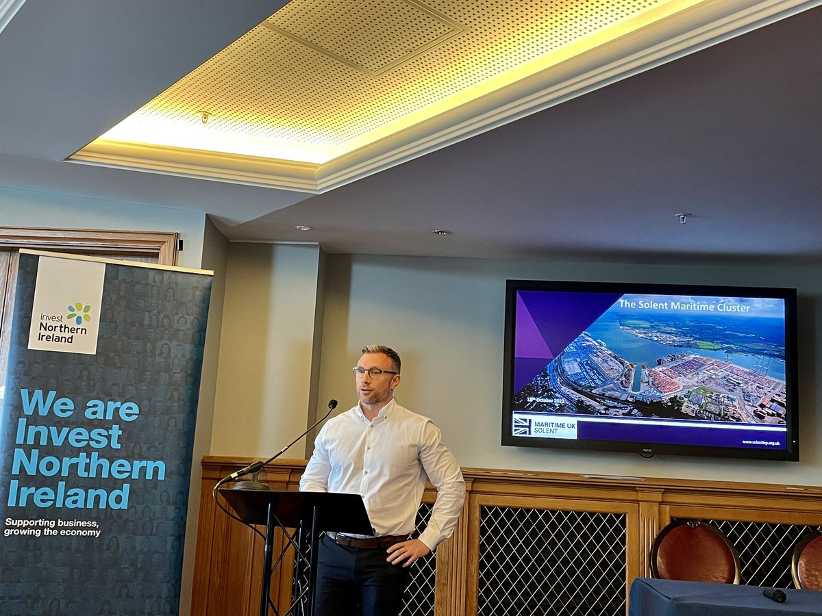 Really encouraged by a very energised #maritime and #offshoreenergy cluster building workshop in #Belfast today, facilitated by <a href="/InvestNI/">Invest NI</a>. A pleasure to be part of such a professional event where the appetite to collaborate and work together was palpable! #NIMaritimeOffshore