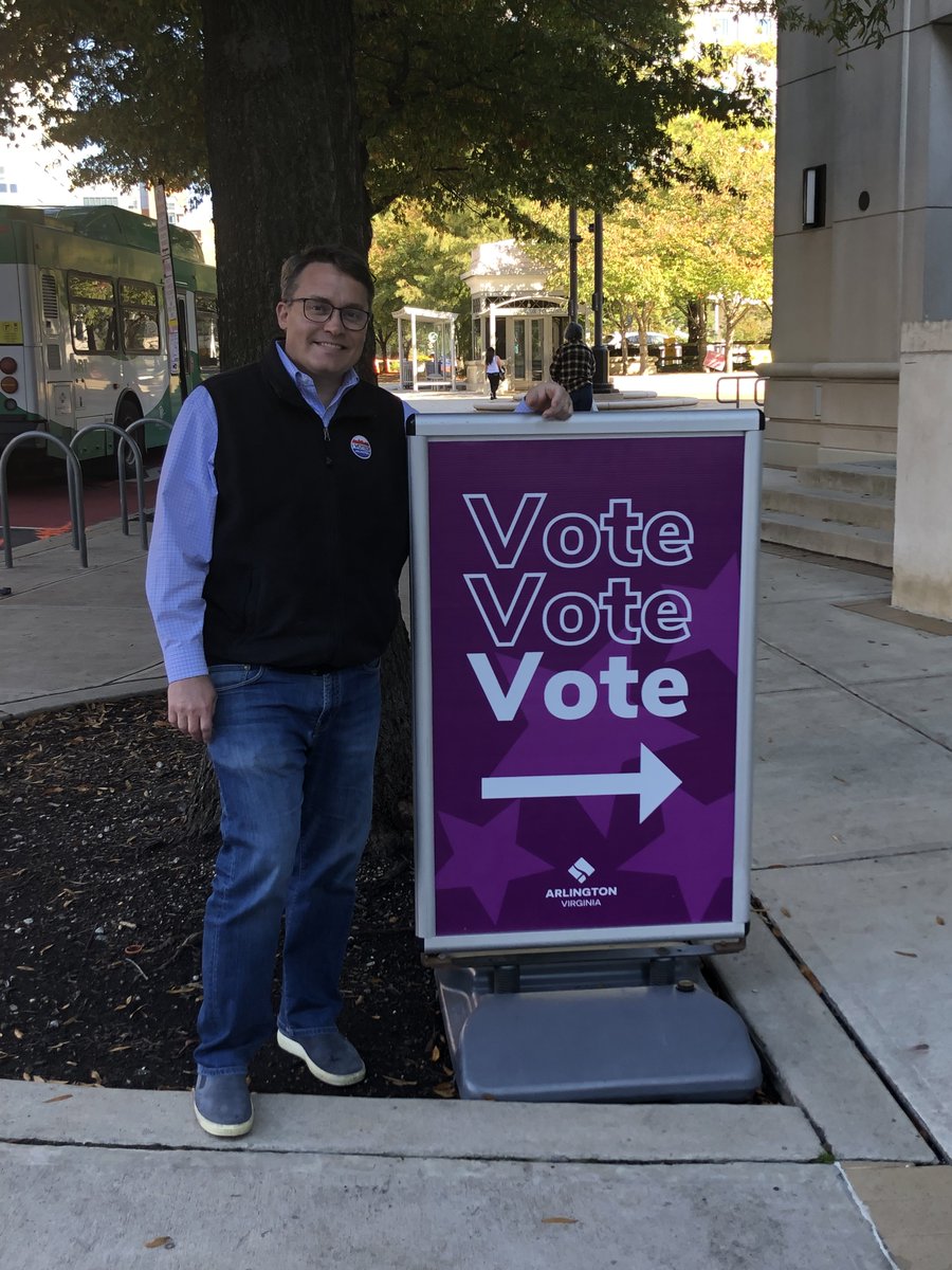 I voted on Friday. You can vote today. @arlingtondems you can vote today at 2100 Clarendon Boulevard until 5 pm. 3rd floor. When we vote we win. @DonBeyerVA