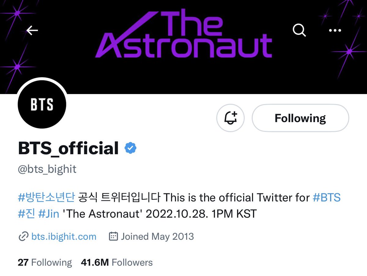 jinnieslamp's tweet photo. .@BTS_twt Official Twitter accounts has updated their layouts for “The Astronaut” by Jin! 

THE ASTRONAUT BY JIN
THE ASTRONAUT IS COMING
#TheAstronaut https://t.co/LcGQN1scss
