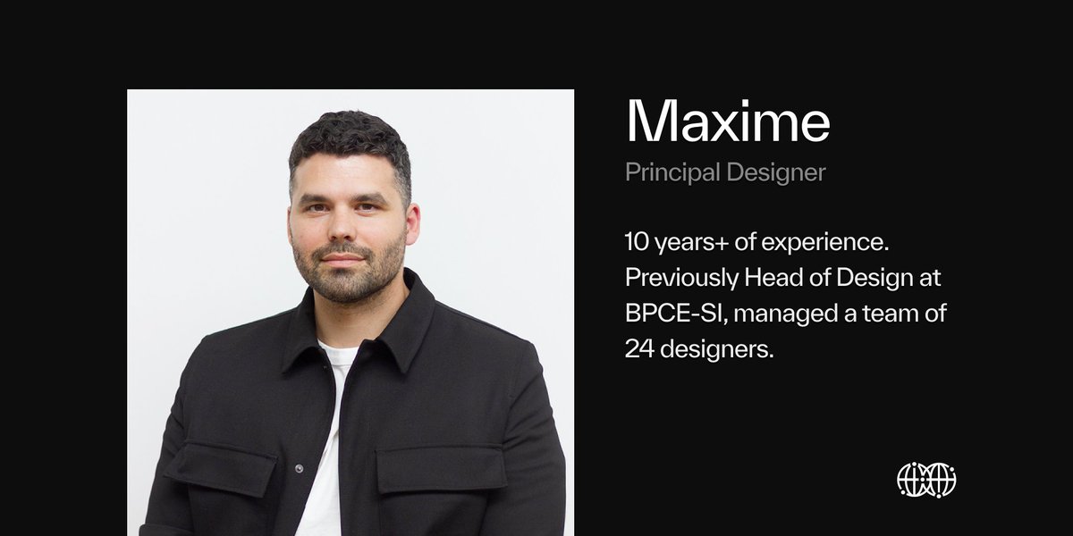 We’re happy to welcome @Maxime_Frere as our Principal Designer!

With 10 years of exp. in large companies, startups &amp; top agencies, he will lead our design team &amp; projects, bringing vision in Product strategy &amp; expertise in scaling Design.

Welcome Maxime!