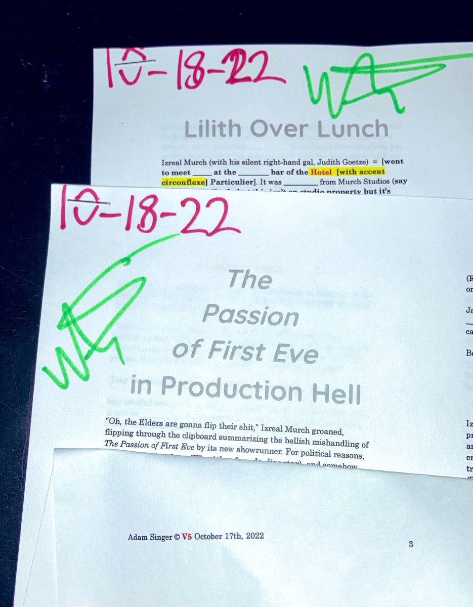 TiMEoFPoSTiNG's tweet photo. Two new #amwriting 📝📝 
chapters for novel-in-progress 
 #StarMaterial 🎞️👹🎞️. 

I’m going on a trip this weekend
(a #RennFaire 🏰😃), so
having some #amediting 📝📝
for the 🚌 bus &amp; train 🚂 will
be a good productive thing
to have for marking up. https://t.co/gGKIdw6A5f