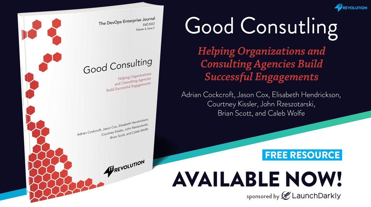 Sometimes consultants are necessary, and this post adapted from the guidance paper “Good Consulting” by @adrianco, @jasonacox, @testobsessed, @chawklady, @rzesz, Brian Scott, and Caleb Wolfe, looks at ways to improve the experience for all involved. itrev.io/3dvcFLh