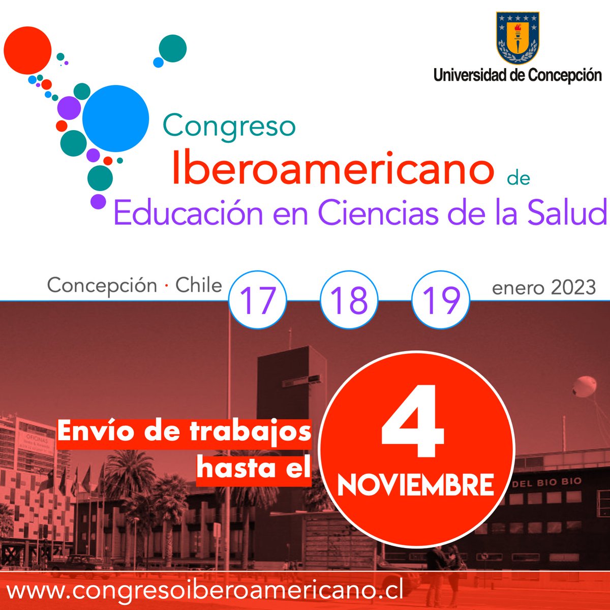 soeducsa's tweet image. Ampliamos el plazo de envío de trabajos hasta el 𝟰 𝗱𝗲 𝗻𝗼𝘃𝗶𝗲𝗺𝗯𝗿𝗲 para el 𝗖𝗼𝗻𝗴𝗿𝗲𝘀𝗼 𝗜𝗯𝗲𝗿𝗼𝗮𝗺𝗲𝗿𝗶𝗰𝗮𝗻𝗼 𝗱𝗲 𝗘𝗱𝘂𝗰𝗮𝗰𝗶𝗼́𝗻 𝗲𝗻 𝗖𝗶𝗲𝗻𝗰𝗶𝗮𝘀 𝗱𝗲 𝗹𝗮 𝗦𝗮𝗹𝘂𝗱!

💻 Más información: congresoiberoamericano.cl
#súmatealiberoamericano
#meded