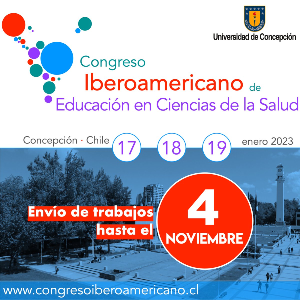 soeducsa's tweet image. Ampliamos el plazo de envío de trabajos hasta el 𝟰 𝗱𝗲 𝗻𝗼𝘃𝗶𝗲𝗺𝗯𝗿𝗲 para el 𝗖𝗼𝗻𝗴𝗿𝗲𝘀𝗼 𝗜𝗯𝗲𝗿𝗼𝗮𝗺𝗲𝗿𝗶𝗰𝗮𝗻𝗼 𝗱𝗲 𝗘𝗱𝘂𝗰𝗮𝗰𝗶𝗼́𝗻 𝗲𝗻 𝗖𝗶𝗲𝗻𝗰𝗶𝗮𝘀 𝗱𝗲 𝗹𝗮 𝗦𝗮𝗹𝘂𝗱!

💻 Más información: congresoiberoamericano.cl
#súmatealiberoamericano
#meded