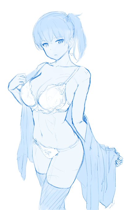 肌襦袢の下にブラとパンツ、本来は邪道なのだろうがまぁ良いではないか 