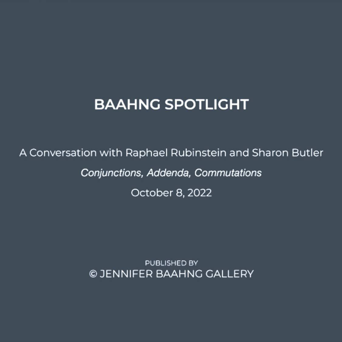 JENNIFERBAAHNG's tweet photo. On October 8th, #RaphaelRubinstein sat down with artist #SharonButler at #JenniferBaahngGallery for “Conjunctions, Addenda, Commutations: A Conversation with Raphael Rubinstein and Sharon Butler.”

Watch the video at: https://t.co/6CR8M5Asp9

#contemporaryart @ShrnBtlr https://t.co/KFP0LAUR9e