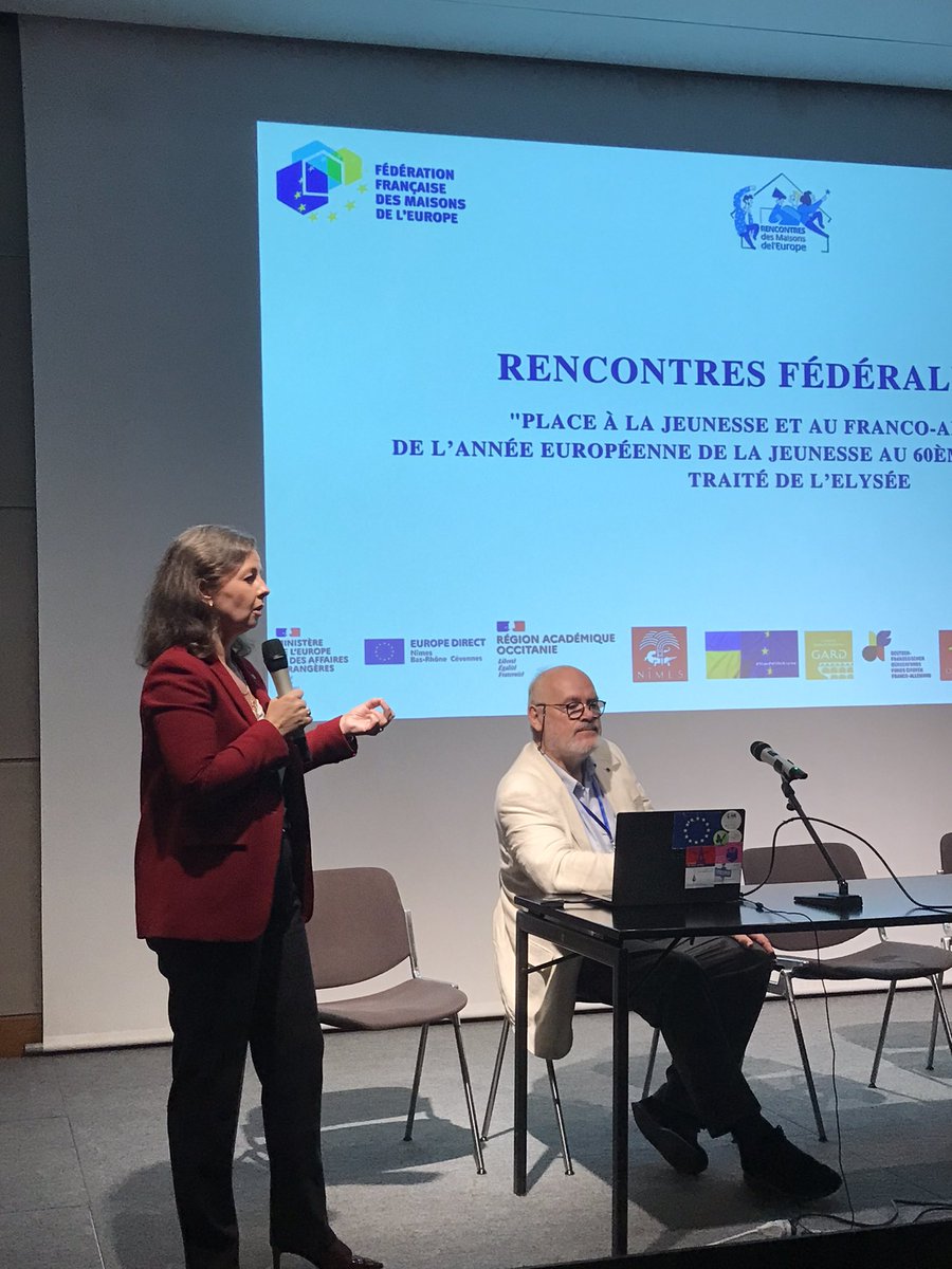 🔵[Live] <a href="/DrezetValerie/">Valérie Drezet-Humez</a>, Cheffe de la Représentation de la Commission Européenne en France <a href="/UEFrance/">Commission européenne 🇪🇺</a> inaugure les #RencontresFederales 2022 de la <a href="/F_F_M_E/">Fédération Française des Maisons de l'Europe</a> ✨ suivez le live sur le Facebook de la FFME <a href="/MdEuropeNimes/">Maison Europe Nîmes</a>