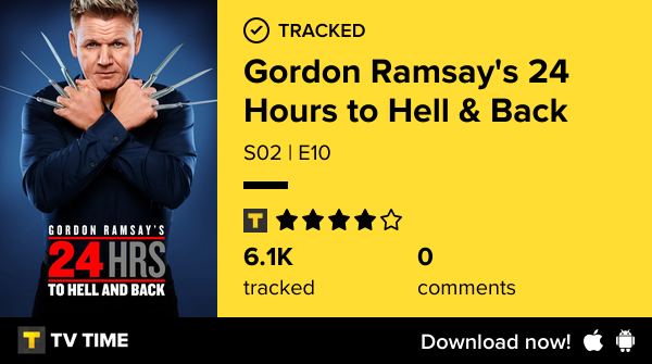 I've just watched episode S02 | E10 of Gordon Ramsay's 24 Hours to Hell & Back! https://t.co/G4TU0WE7g6 #tvtime https://t.co/wUS6BQbDko