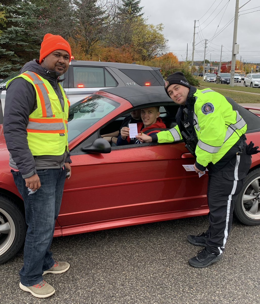 GuelphPolice's tweet photo. We were out this morning with our @cityofguelph partners promoting National Teen Driver Safety Week. This year’s campaign focuses on the critical issues of distracted, impaired and aggressive driving. For more visit https://t.co/jINo2zd6IQ #DrivingTakes100 #NTDSW2022 #Guelph -st https://t.co/vKMxY120Ju