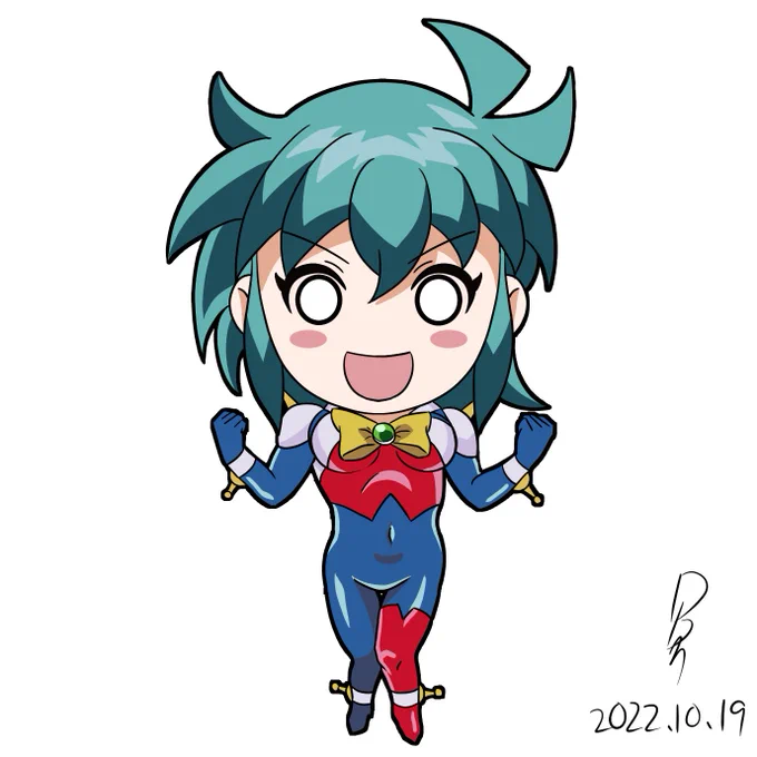 一昨日描いたディフォルメアレンビーちゃんを少し修正して完成!そしてメイキング  